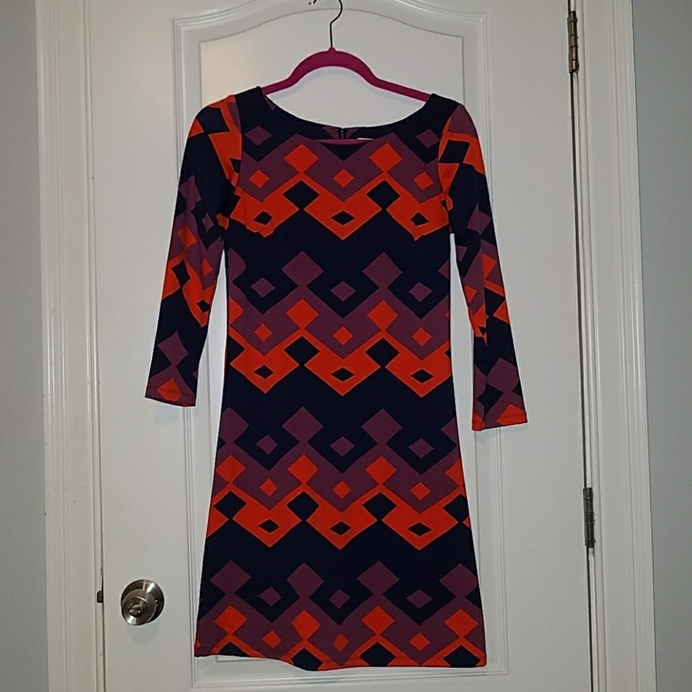 Julie Brown geometric patterned shift dress